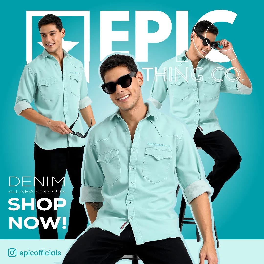 Mint denim shirts from Epic Clothing